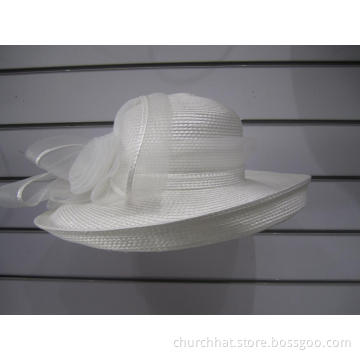Ladies' Poly Braid Up Brim Church Hats
